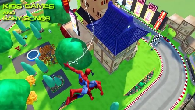 #Monster Trucks Cars | Compilation For Kids | Spiderman Car Finger Family Song For Kids & Toddlers