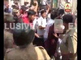 police lathicharged agitating student at Burdwan University during a rally of SFI