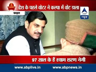 India's first voter casts his vote in Himachal Pradesh