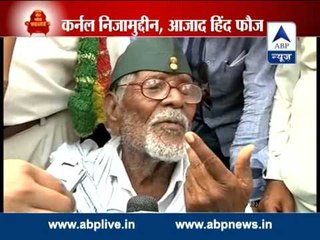 Modi seeks blessings of freedom fighter Col. Nizamuddin