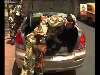 Strict checking is going on at Red Road, as  first phase of poll in Central Kolkata on tom
