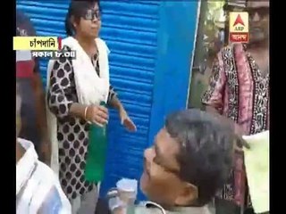 Bengal Poll 6th phase: food for voters at a TMC camp in Chanpdani