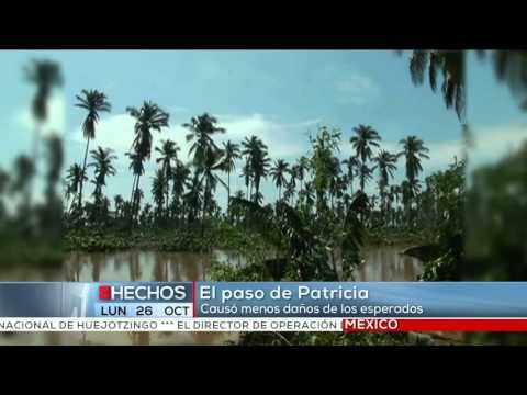 Huracán Patricia causa menos daños de los esperados