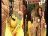 Celebrity actress Chaiti ghoshal enjoying varieties mango in 'Amantran'