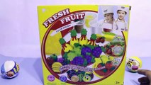 Kinder Surprise Eggs Thomas And Friends SpongeBob PLAY DOH Dough Fresh Fruit Set Child