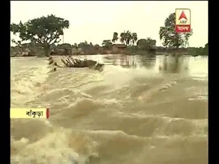 As DVC released water a vast area of Bankura flooded