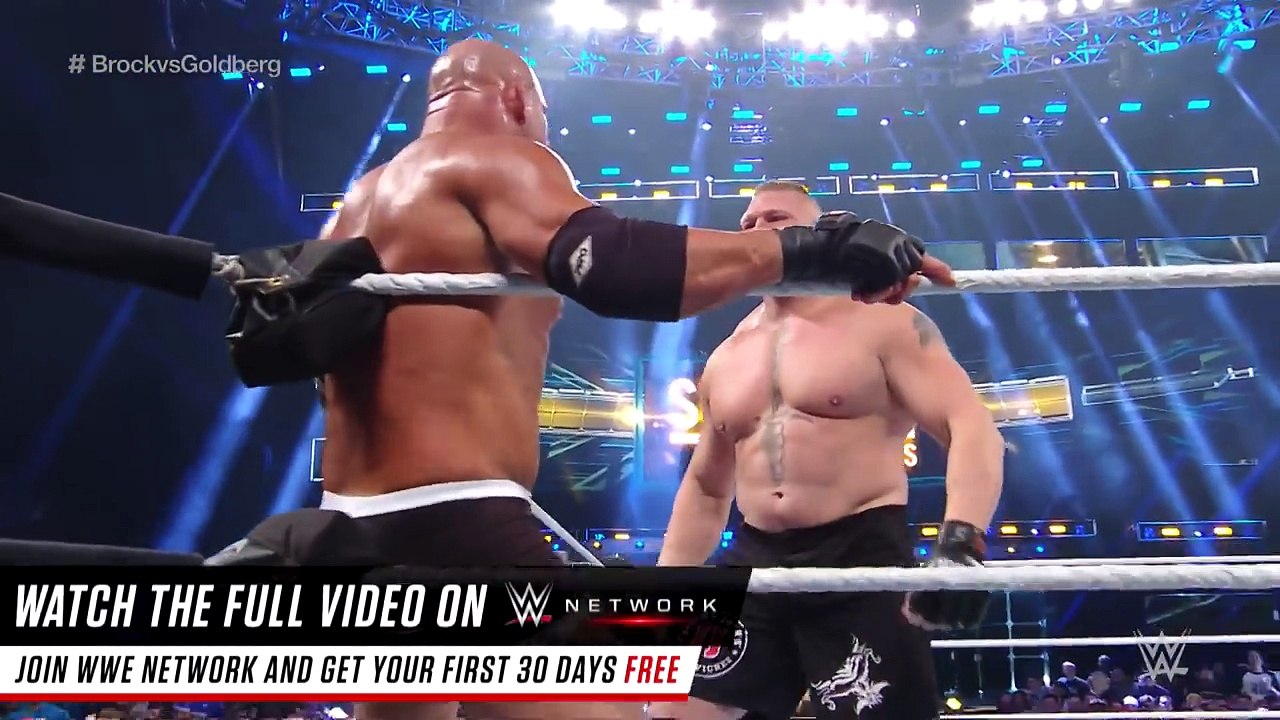 Goldberg vs. Brock Lesnar- Survivor Series 2016 on WWE Network