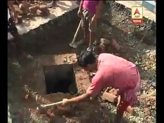 Landslide at Goalpark, repairing works going on