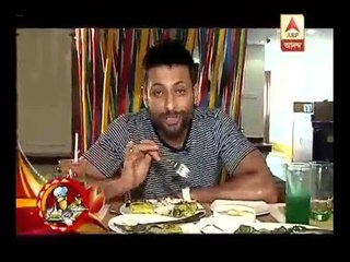 Actor Indraneil Sengupta eating delicious food before his Durga Puja celebration