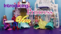 Frozen Elsa amp Barbie Meet NEW Latina Princess Disney Princesses Party DisneyCarToys Hispanic