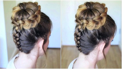 Upside down Braided Lace Bun | Braidsandstyles12