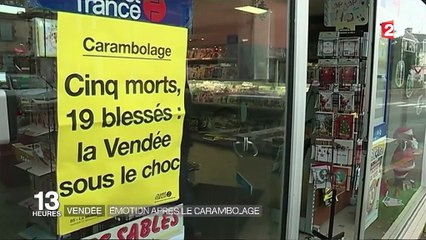 Vendée : émotion après le carambolage