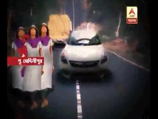 Car hits 3 girl students at Mahishadal 1 dead, 2 injured