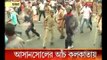 BJP supporters clash with police at Hazra while protesting assault on Babul Supriyo