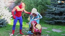 FROZEN ELSA GOT HURT PRANK! w/ Spiderman vs Joker vs Doctor Hulk Baby - Funny Superhero IRL