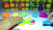 Play-Doh Playdough Rainbow Ice Cream and Swirl Cake With Disney Frozen Elsa Anna Bella