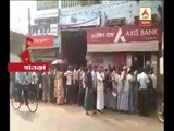 Howrah:  Long queues witnessed outside bank