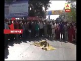 Woman died in a road accident at Malda, agitation by public on the road