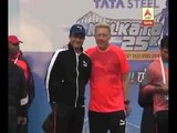 Sourav Ganguly and Boris Becker sharing the same stage in a marathon event in the city