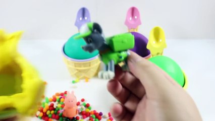 Peppa Pig and Play DOh! - Kinder Surprise Eggs Pet Shop Peppa & MInios Toys