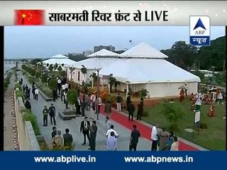 Xi, Modi walk on Sabarmati Riverfront before Gujarati feast