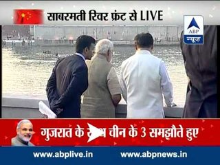 Xi, Modi visit Sabarmati Riverfront, spend time on 'Hichko'