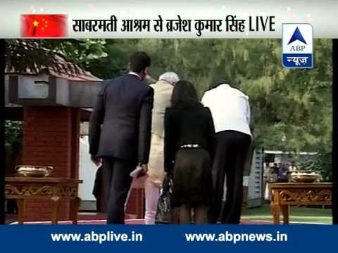 Chinese President Xi visits Sabarmati Ashram with PM Modi