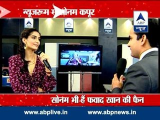 Sonam Kapoor promotes upcoming flick 'Khoobsurat' in ABP Newsroom