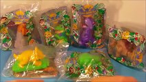 1997 THE LAND BEFORE TIME COLLECTION SET OF 6 BURGER KING KID S MEAL TOY S VIDEO REVIEW