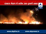 Fire at cracker market in Faridabad l Over 200 shops gutted l Fire tenders working hard