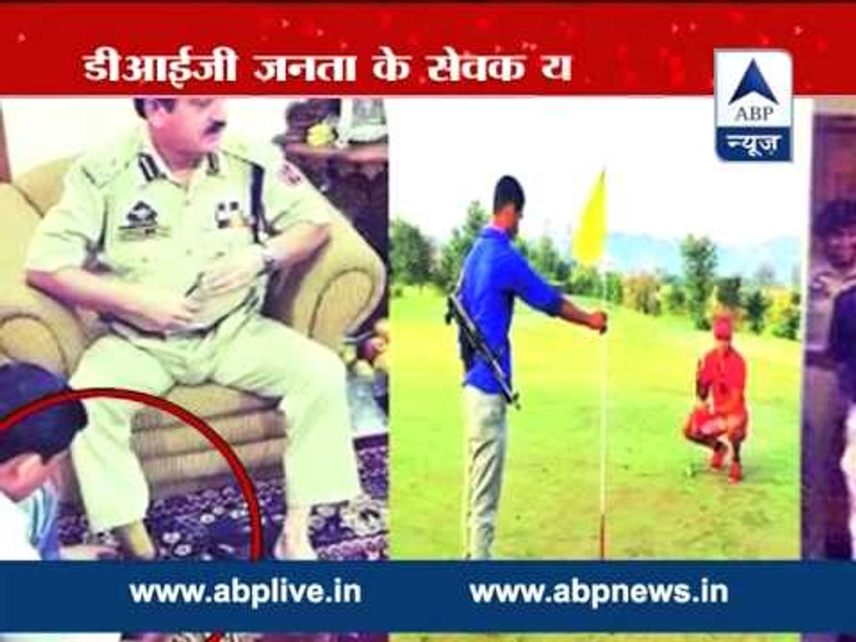 Man ties shoe lace of Kashmir DIG, son boasts of power
