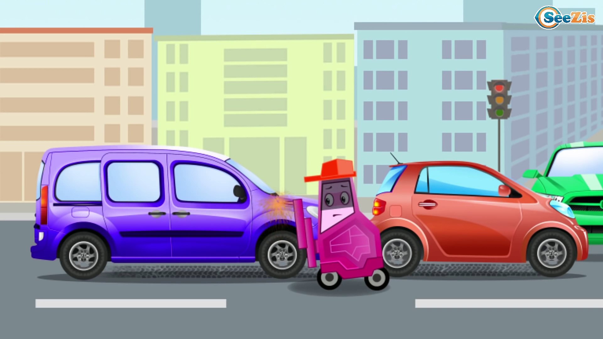 Carros de carreras es Rojo infantiles - Carritos para niños - Caricatura de carros