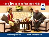 PM Modi meets Myanmar's opposition leader and Nobel peace laureate Aung San Suu Kyi