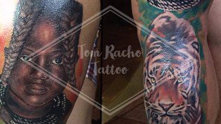 Colored Realism Tattoo by Tom Racho