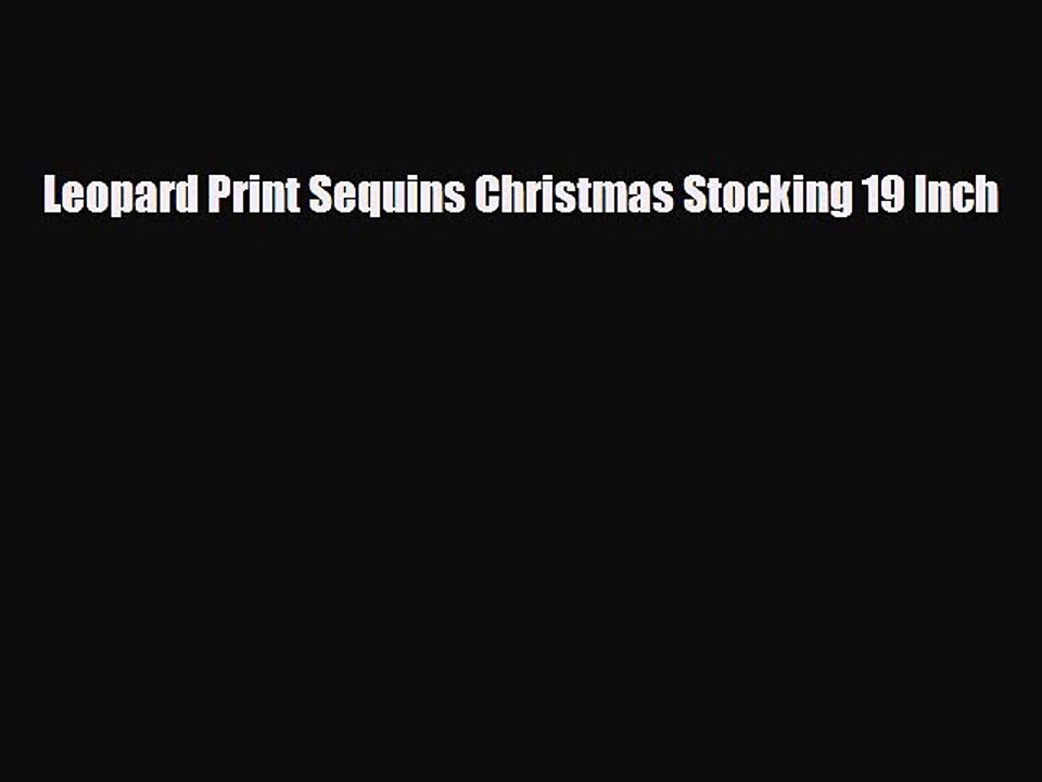 Leopard Print Sequins Christmas Stocking 19 Inch