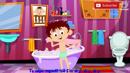After A Bath I Try Try Try - Nursery Rhymes With Lyrics for Children - Kids Animation Rhymes