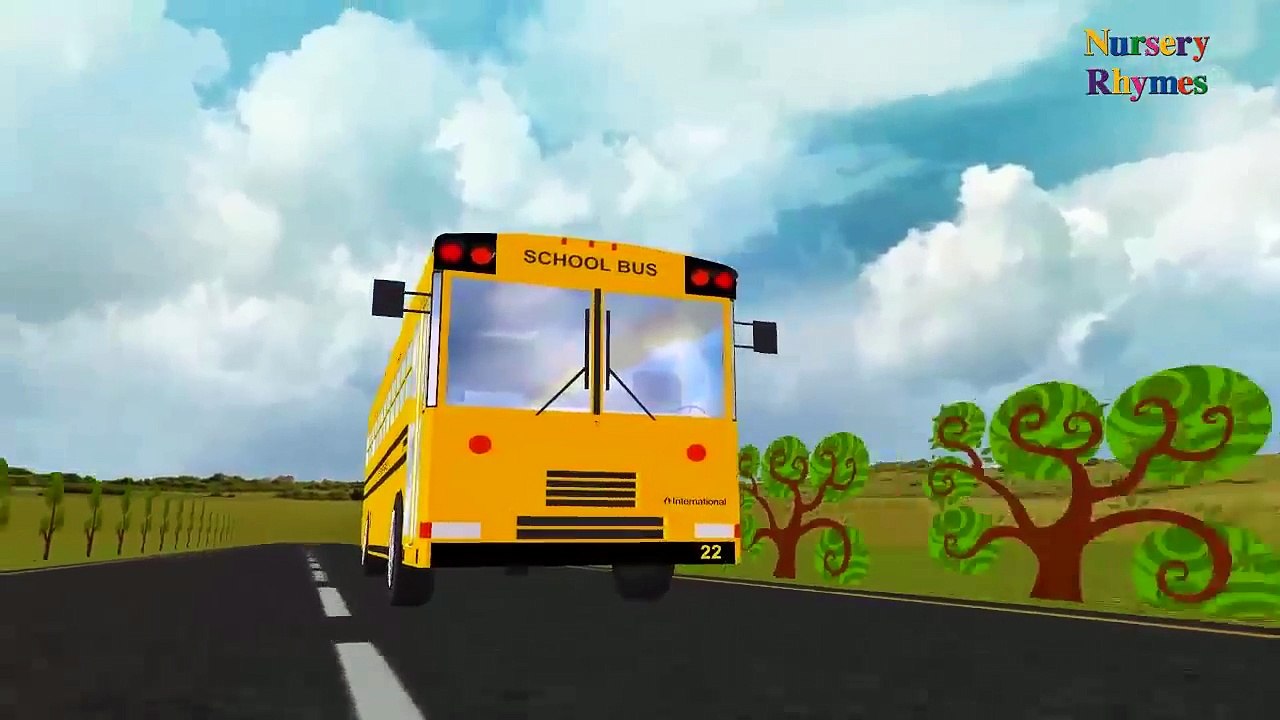 Wheels on The Bus Go Round and Round Nursery Rhyme for Children, Babies, Kids