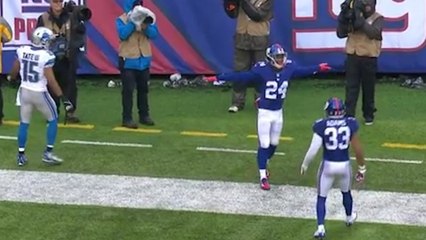 German announcers call Eli Apple preventing a Lions TD