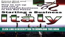 [PDF] Starting a Business in Italy: How to Set Up And Run a Successful Business in the Bel Paese