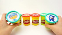 Learn Colors with Oddbods Team Umizoomi Surprise Play-Doh Cans Surprise Eggs