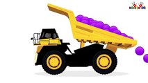 Color Balls Dumping Truck | Learn Colors with Dump Trucks for Children