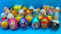 30 surprise eggs!Disney Mickey Mouse SpongeBob ANGRY BIRDS My little PONY Chupa Chups eggs surprise
