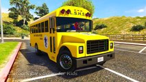 SCHOOL BUS and SPORT CARS with Spiderman Cartoon for Kids and Nursery Rhymes Songs