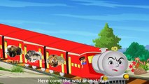 Learn The Wild Animal Train | English Nursery Rhyme For Kids | 3D Animation Rhymes