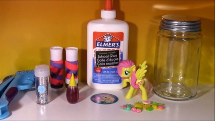 DIY My Little PONY FLuttershy GLITTER SLIME! Make Your Own Yellow Squishy Putty! DohVinci FUN!