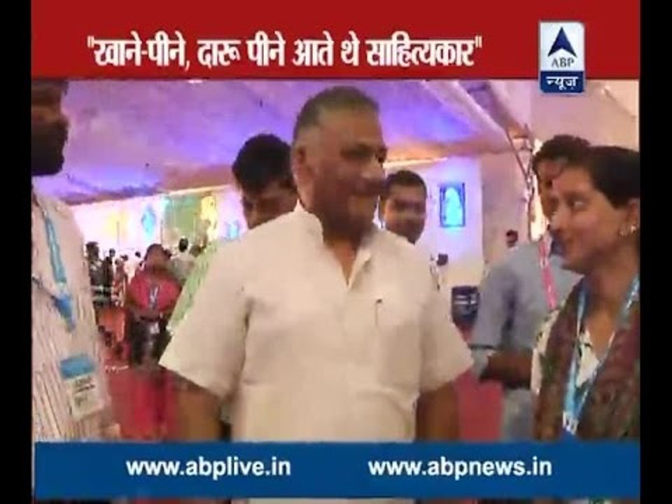 VK Singh denies giving any statement regarding authors indulging in eating and drinking du