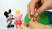 Peppa pig Play doh Surprise eggs Mickey mouse English Minions Playdough Kinder Egg