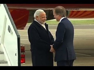 Modi reaches London , will hand the dossier on Dawood Ibrahim to the British NSA