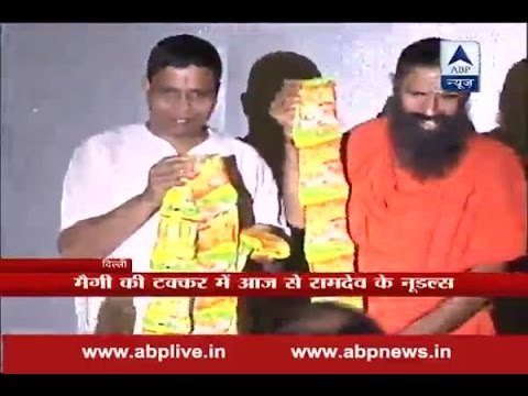 Baba Ramdev launches Patanjali 'aata' noodles in Delhi