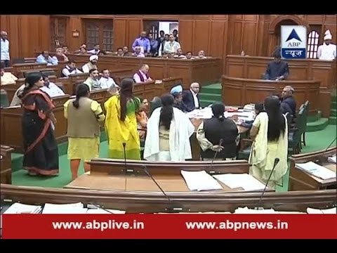 Aam Aadmi Party demands the arrest of BJP MLA OP Sharma for his sexist remark on Alka Lamb